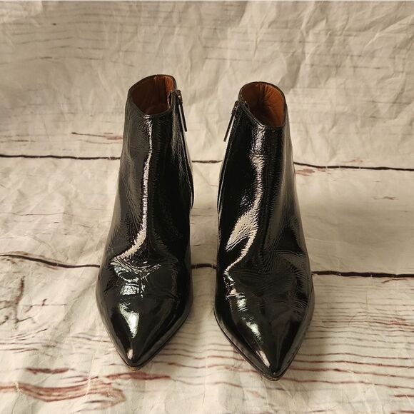 Aquatalia Anya Naplak Patent Leather Booties Size 8.5 - Picture 3 of 6